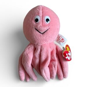 Ty Beanie Baby Inky Octopus Vintage 1994 Collectible Plush Toy Kids Gift Pink 8”